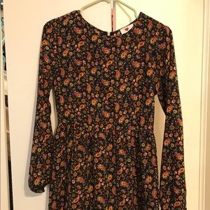 Floral long-sleeve dress